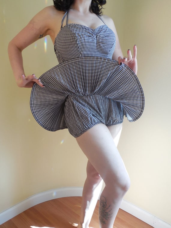 Vintage Romper, Catalina, One Piece, 1950s ,Cotton