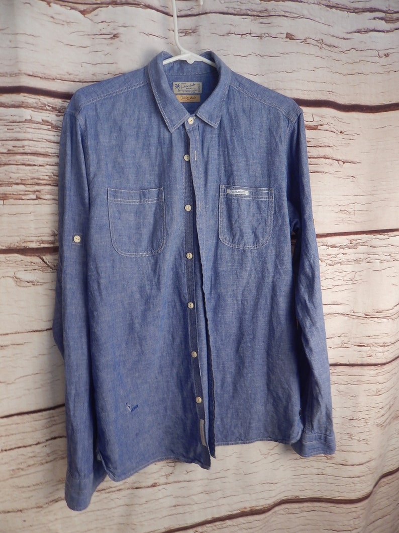 all cotton scotch and soda Mens chambray shirt