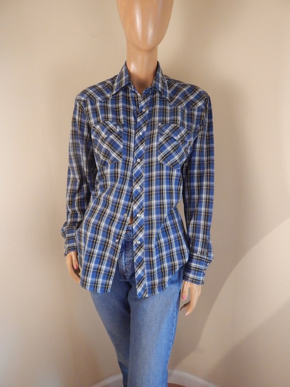 western shirt, plaid shirt, cowboy shirt, pearl sn