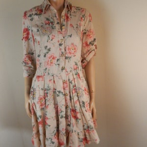 Womens western floral dress, large dress, calico cotton dress, lucy dress anthro