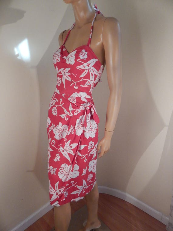 vintage hawaiian sarong dress