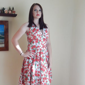 upcycled cotton dress, vintage style, pin up dress, stilettoranch