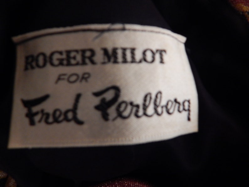 roger milot for fred perlberg Vintage 60s dress disco dress