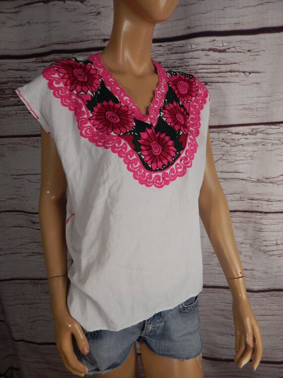 Mexican top, embroidered top, hippie, boho, handm… - image 3