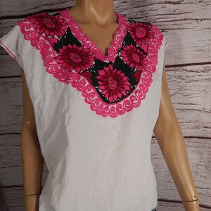 VTG 70S Mexican top, embroidered top, hippie, boho, handmade