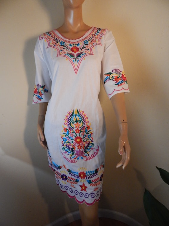 green emerald velvet dress Women's Green Folk Embroidered Mini Dress – The Hippie Shake main image 0
