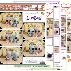 love bug crochet pattern, kawaii amigurumi love bug, plush toy bug tutorial pattern, instant download image 2
