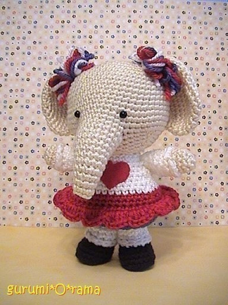 crochet elephant plush