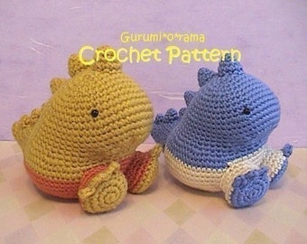 kawaii crochet dinosaur pattern, crochet amigurumi pattern, plush toy stuffed dinosaur tutorial, instant download