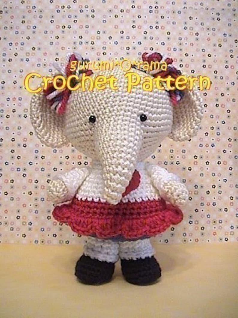 Crochet Elephant Pattern Amigurumi Stuffed Toy Plush Elephant - Etsy