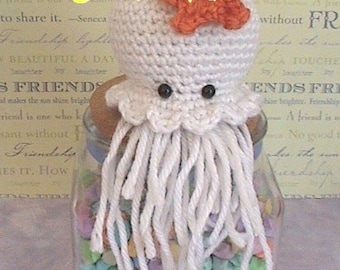 Jellyfish crochet pattern, amigurumi pattern, plush stuffed jellyfish toy tutorial, instant download