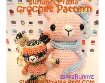 amigurumi bunny crochet pattern, stuffed plush kawaii zakka bunny rabbits free diy pattern, please see description for detail