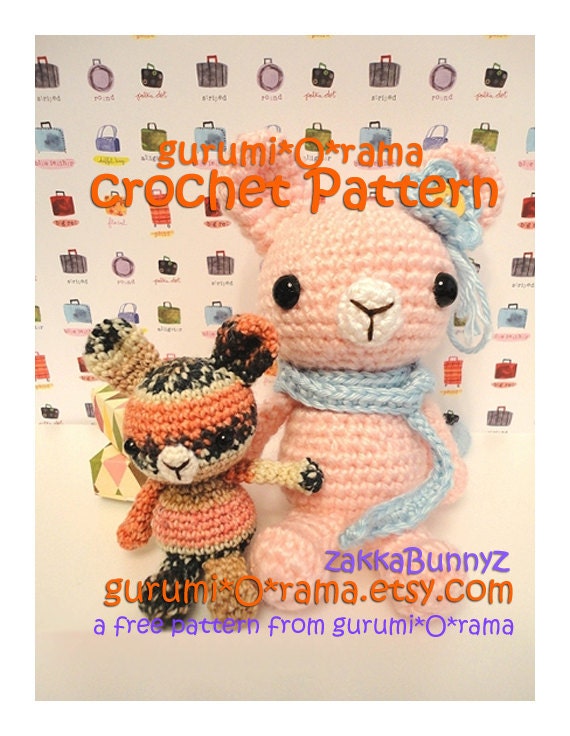 amigurumi bunny crochet pattern, stuffed plush kawaii zakka bunny rabbits free diy pattern, please see description for detail