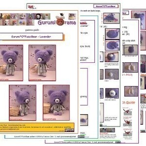 fuzzy bear crochet pattern, kawaii amigurumi bear stuffed toy plush tutorial, PDF guide instant download image 3