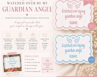 Embroidered Guardian Angel Keepsake