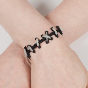 Zombie Bracelet - Frankenstein Gothic - The Original Von Erickson Stitch Bracelet Glow in Dark Halloween Horror costume