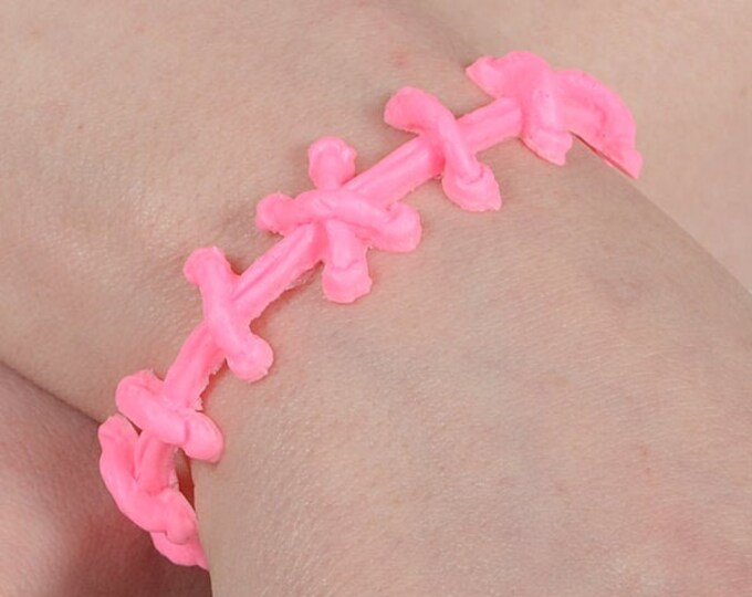 Cute Creepy Monster Zombie Gothic Stitch Bracelet All Pink