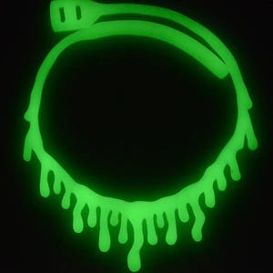 Glow in the Dark Dripping Necklace Low hanging Extra Drippy image 1