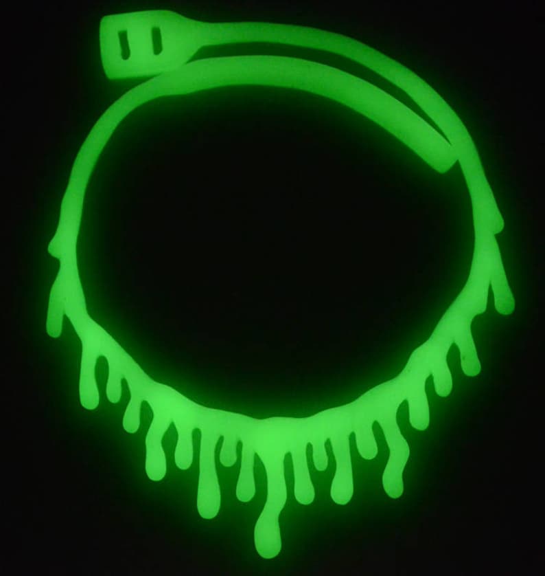 Glow in the Dark Dripping Necklace Low hanging Extra Drippy image 1