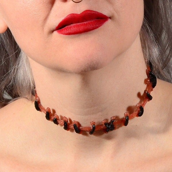 VonErickson's Original Stitch Choker Necklace-Natural Flesh 1(Dark)