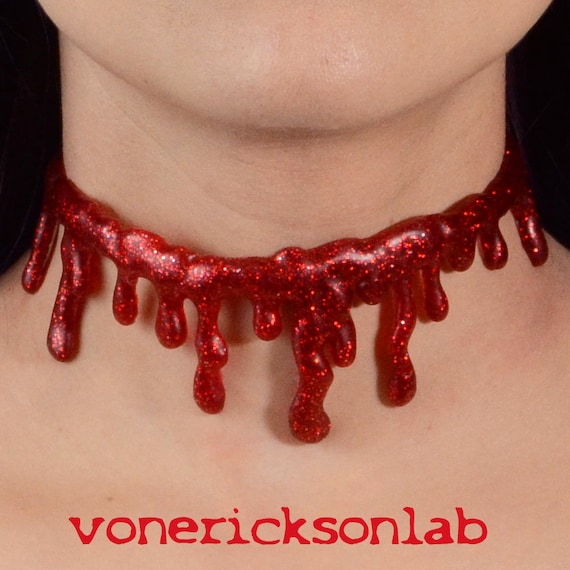 Glitter Drip Red/silver Glitter Blood 