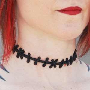 The Original VonErickson Stitch Choker Black image 1