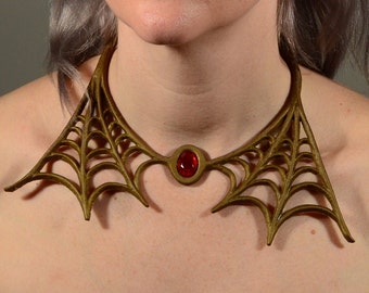 Spider Web Halloween necklace