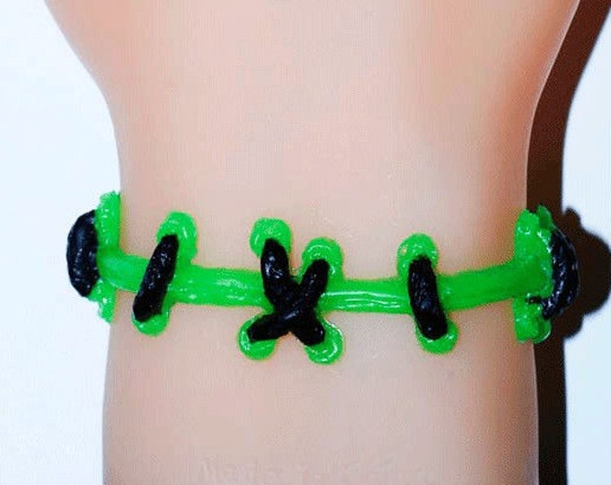 The Original Von Erickson Bright Monster Green  Stitch bracelet