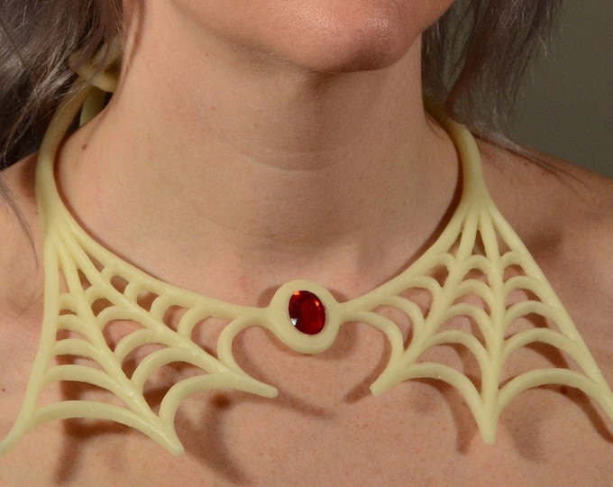 Spider Web Collar Necklace .. New!  Glow in Dark version