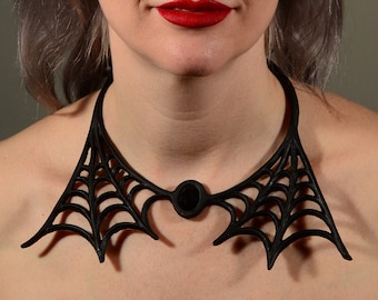 Spider Web Collar Necklace .. New!