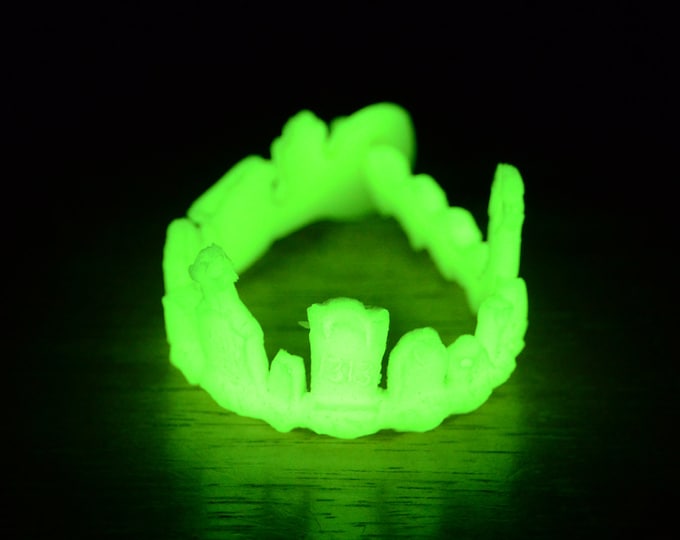 Cemetery Tombstone Bracelet  Glow in the Dark