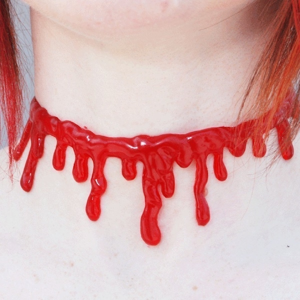 Dripping Blood Choker Necklace ..Original designer.. not the flimsy Copy on EBay