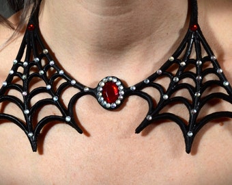 Spider Web Collar Necklace  Deluxe! Spooky Gift