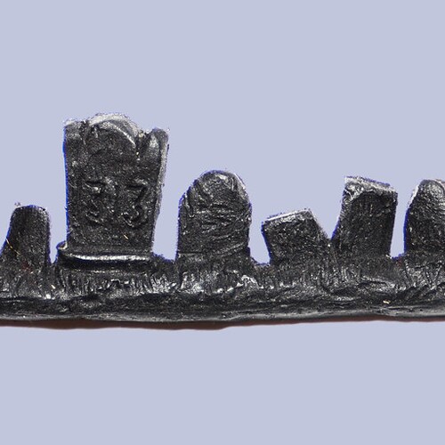 Gothic Jewelry - Cemetery Tombstone Bracelet  .Black