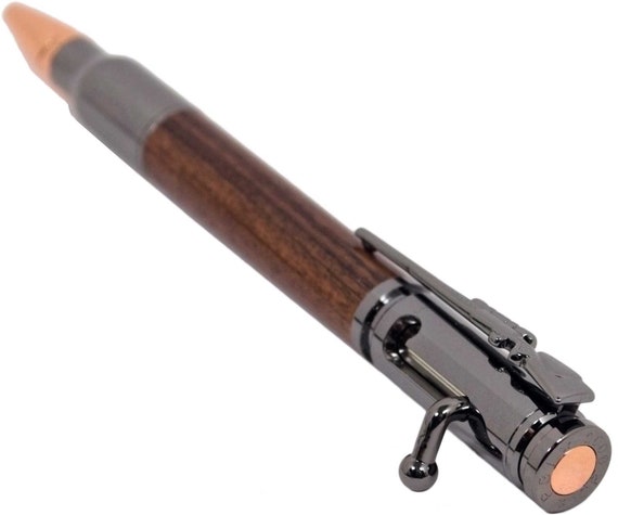 24k Gold plated Bolt Action Pen with Bocote Wood Free Shipping in USA