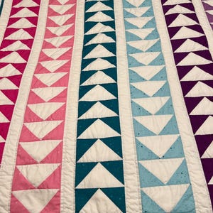 Rainbow colored quilt