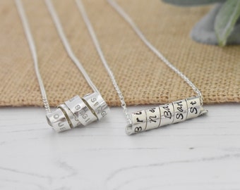 Life story Scroll Necklace Sterling Silver