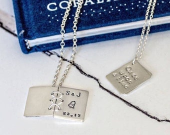 Story Book Necklace Personalised Sterling Silver Hallmarked Keepsake Necklace