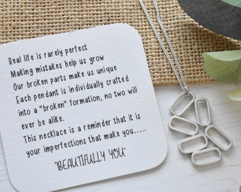 Handmade Sterling Silver 'Beautifully Imperfect' Necklace