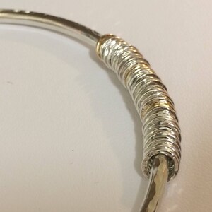 Milestone Silver and Gold Bangle 30th, 40th, 50th, 60th birthday Hallmarked image 4