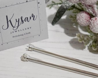 Sterling Silver Cocktail Stirrer Recycled Silver Eco-Friendly Luxury Barware UK Hallmarked