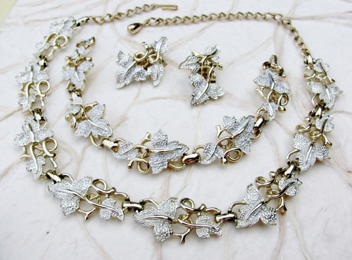 Sarah Coventry Plain and Fancy Demi Parure English Ivy Set