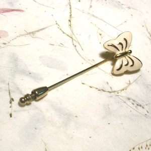 Vintage Trifari Enamel Butterfly Stickpin Brooch