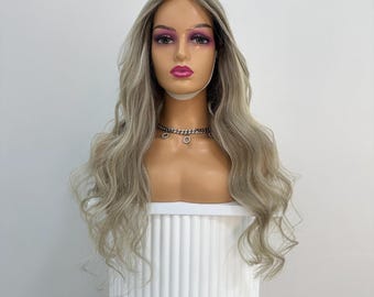 13x6" Luxury Swiss Lace Wig, 130% Density, Hand-Knotted Human Hair Wig, Real Human Hair Wig, Natural Human Hair Wig, Handmade Human Hair Wig