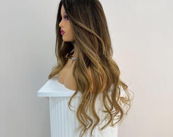 13x6" Luxury Swiss Lace Wig, 130% Density, Hand-Knotted Human Hair Wig, Real Human Hair Wig, Natural Human Hair Wig, Handmade Human Hair Wig