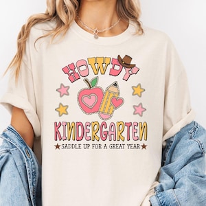 Komfort Farben Kindergarten, Kindergärtnerin Team Shirt, süßes Kindergarten Shirt, Western Back to School, Cowboy Lehrer Shirt