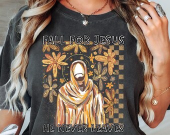 Comfortkleuren herfst christelijke shirts, herfst christendom shirt, herfst christelijk shirt, cadeau voor christen, Jezus shirt, boho christelijk shirt