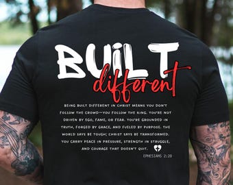Herren christliche Hemden, christliches Herren-T-Shirt, Mann Gottes Hemd, christliche Dad-Hemden, Vatertagsgeschenk, Glaube über Angst, religiöse T-Shirts