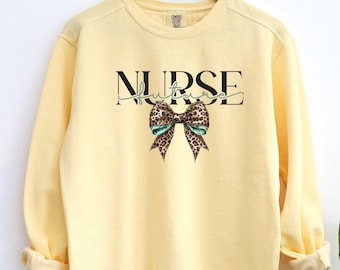 Future nurse sweatshirt, Nursing School Graduation Gift, Nurse Appreciation, Nursing Student Gift, Comfort Colors, Cute nurse bow