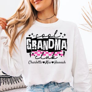 Cool Grandma Club Long Sleeve T-Shirt, Custom grandma gift, personalized grandma sweatshirt, mothers day, gift for grandma, comfort colors